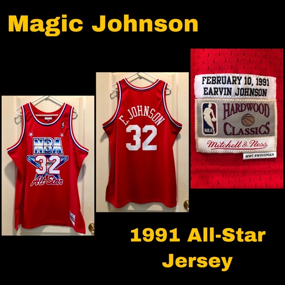 Magic Johnson Lakers All-star 1991 jersey - Picture 1 of 1